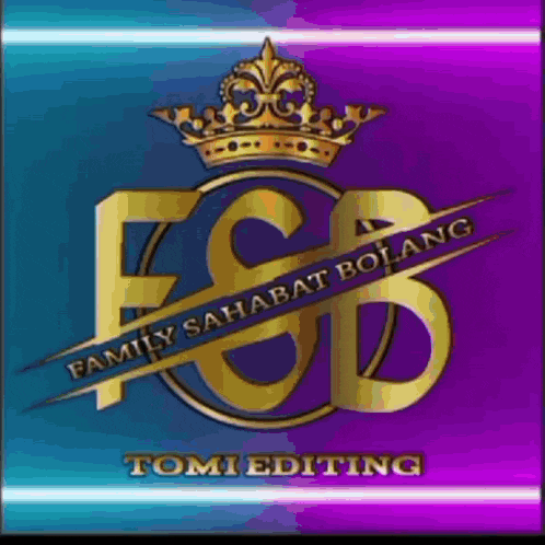 a logo for a company called family sahabat bolang with a crown on top .