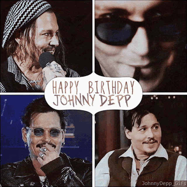 Johnny Depp Happy Birthday Johnny Depp GIF - Johnny Depp Happy Birthday Johnny Depp Smile GIFs