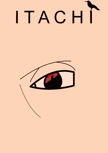 a drawing of a person 's eye with a red circle in the middle of it