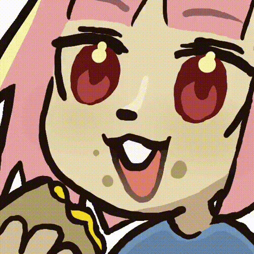 a close up of a cartoon character 's face with a smiley face