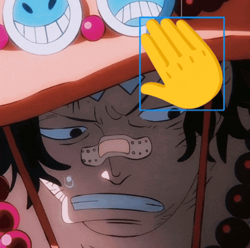 a cartoon character with a bandage on his face