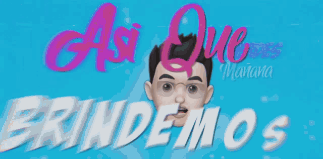 a cartoon of a man with glasses and the words " somos "