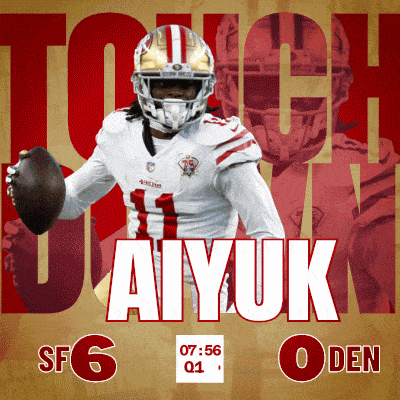 a football player named aiyuk holds a football in his hand
