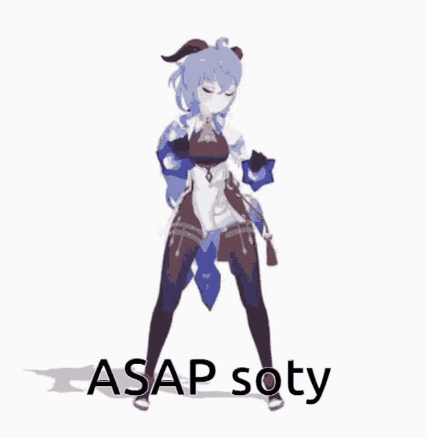 a 3d rendering of a girl dancing with the words asap soty written below her .