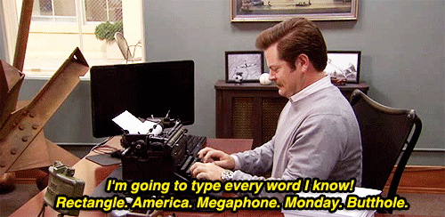    GIF - Ron Swanson Parks And Recreation Typing GIFs
