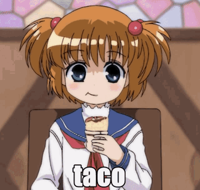Saki Anime Taco Bell GIF - Saki Anime Taco Bell Yuuki Kataoka GIFs