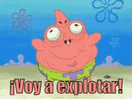 patrick star from spongebob says " voy a explotar "