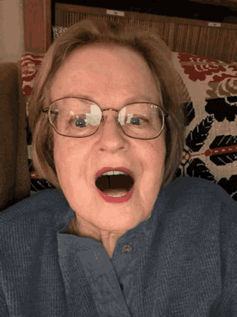 Old Lady Make Face GIF