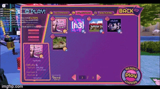 a screenshot of a video game that says ready to play on the bottom