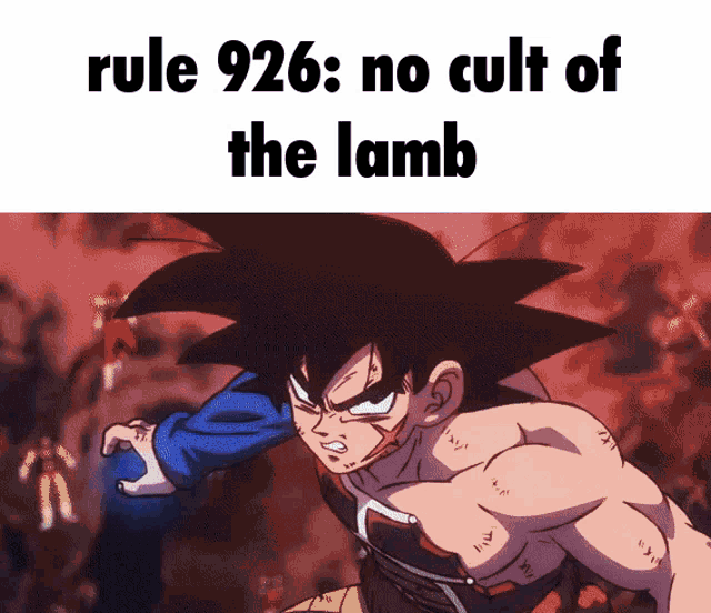 rule 926 : no cult of the lamb with a picture of a man