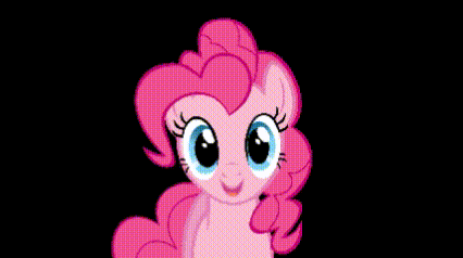 pinkie pie from my little pony is a pink pony with blue eyes and a pink mane .