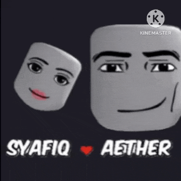 a man and a woman are standing next to each other with the words yafiq aet