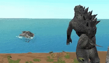 Alligator Godzilla GIF - Alligator Godzilla Fight GIFs