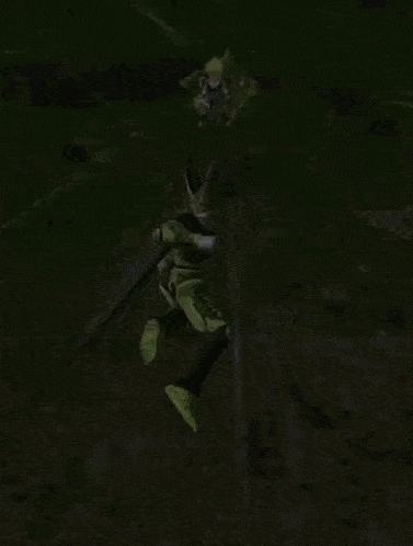 a video game character is fighting another character with a cell in the background