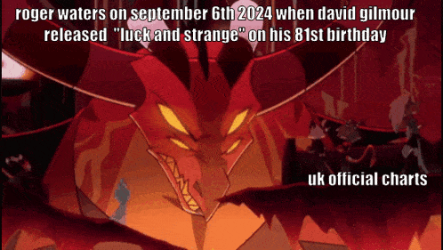 roger waters on september 6th 2024 when david gilmour released luck and strange on his 81st birthday