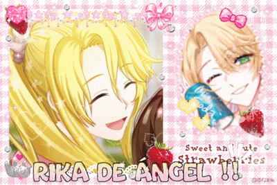 a picture of a girl and a boy with the words rika de angel on the bottom
