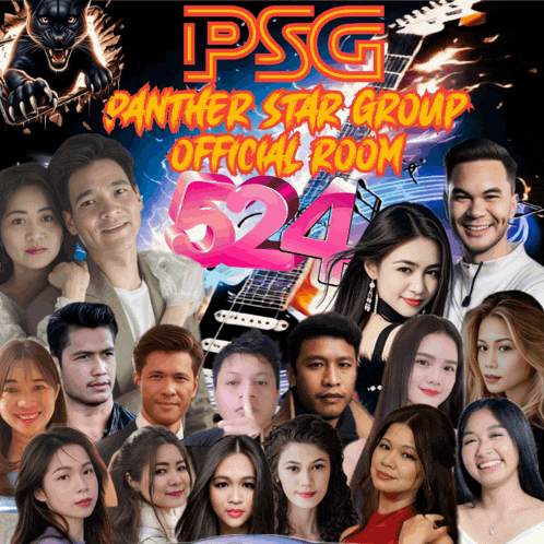a poster for panther star group 524 official room