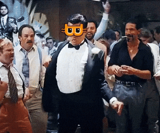 a man in a tuxedo is wearing a mask that says bb on it