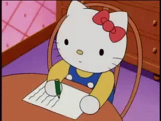 Tulis Surat GIF - Surat Tulis Hello Kitty GIFs