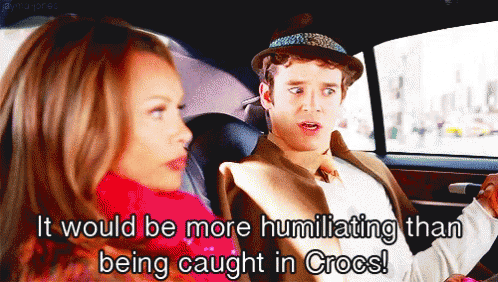 More Humiliating Than Being Caught In Crocs GIF - Crocs Humiliation Ugly Betty GIFs