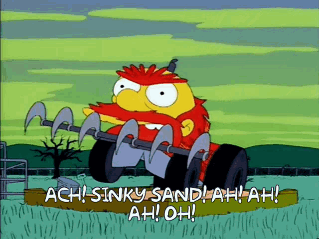 The Simpsons Groundskeeper Willy GIF - The Simpsons Groundskeeper Willy Sinky Sand GIFs