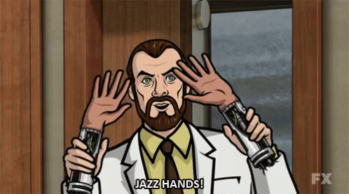 Jazz Hands! GIF - Archer Jazz Hands Hands GIFs