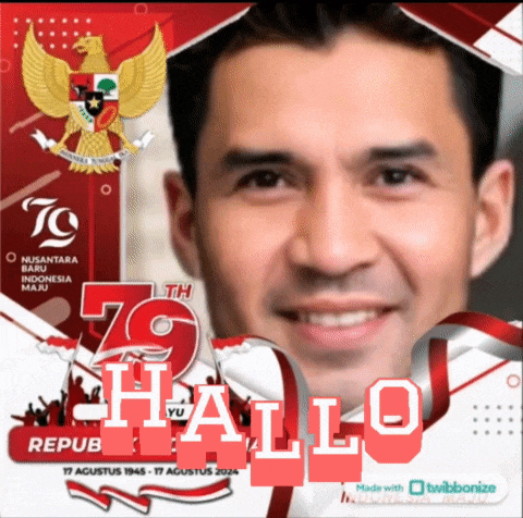 a picture of a man with the words 79th hallo on the bottom