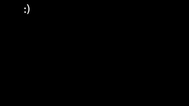 a white smiley face on a black background