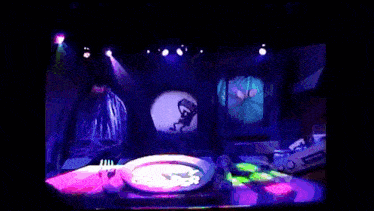 a chubby chasers logo is on a stage