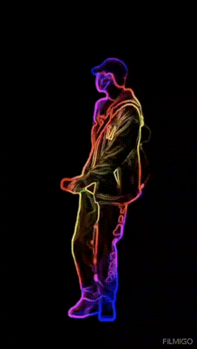 a poster for icon ailesi shows a man walking through space
