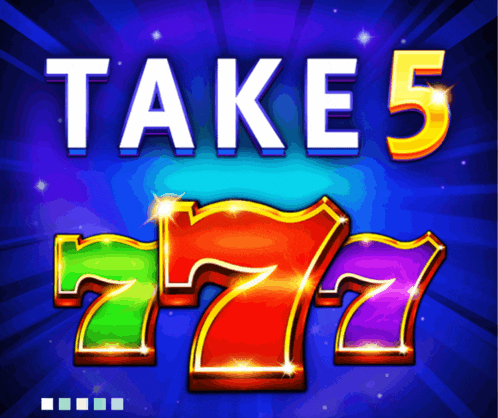 a colorful slot machine with the words take 5 on the top