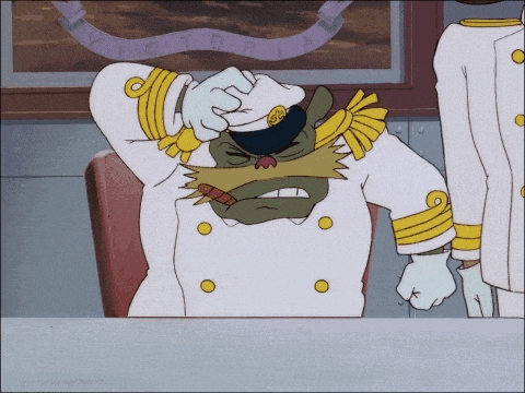 a cartoon of a man in a military uniform with a victory banner behind him