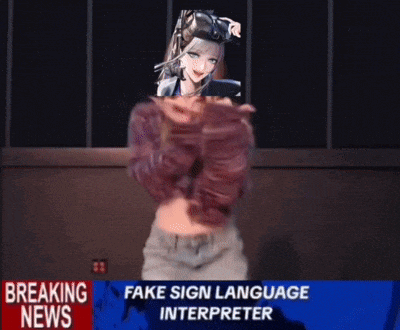 a fake sign language interpreter appears on a breaking news channel