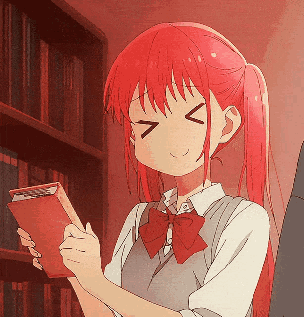 a girl with red hair has a clipboard in her hand