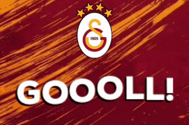 a red and orange background with the words goooll on the bottom