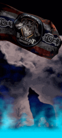 a flag that says blacklist community is flying in the wind