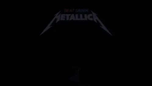 an advertisement for beat saber metallica shows a maze of cubes