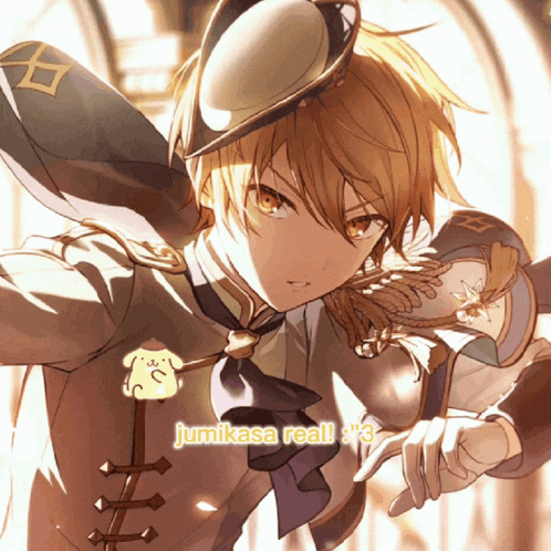 a picture of a boy with the words jumikasa real