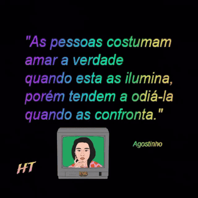 a cartoon eye with a quote from agostinho