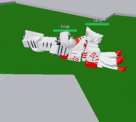 a video game character with the name frisk and taily written on it
