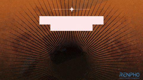 an advertisement for renpho smart health simplified with a black and orange background