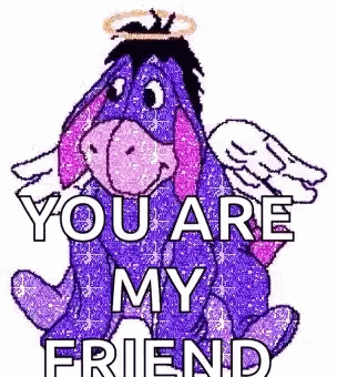 Eyore Purple GIF - Eyore Purple You Are My Friend GIFs