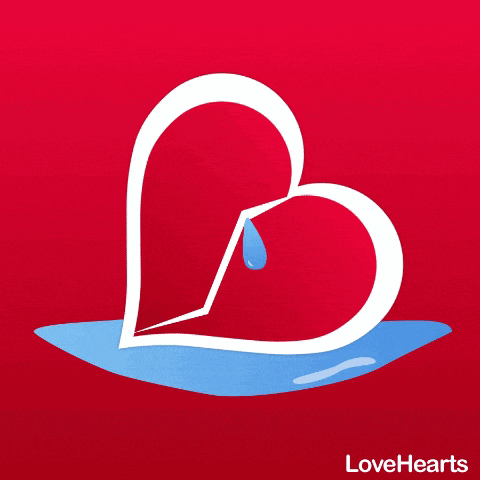 a white heart with a drop of water coming out of it and the words lovehearts below it