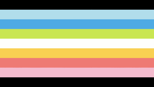 a rainbow colored striped background with the word que on it
