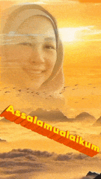 a picture of a woman with the words " assalamualaikum " on it