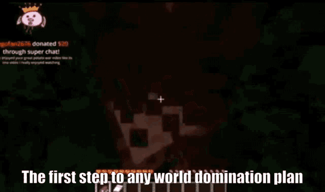 the first step to any world domination plan is to donate