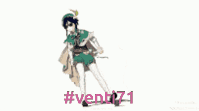a cartoon character is wearing sunglasses and holding a gun and the hashtag # venti71
