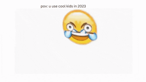 a picture of a cartoon character with the caption " pov u use cool kids in 2023 " on it