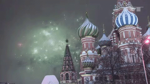 Russian Chrismtas GIF - Russian Chrismtas Fireworks GIFs