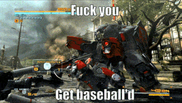 a screenshot of a video game that says fuck you get baseball 'd